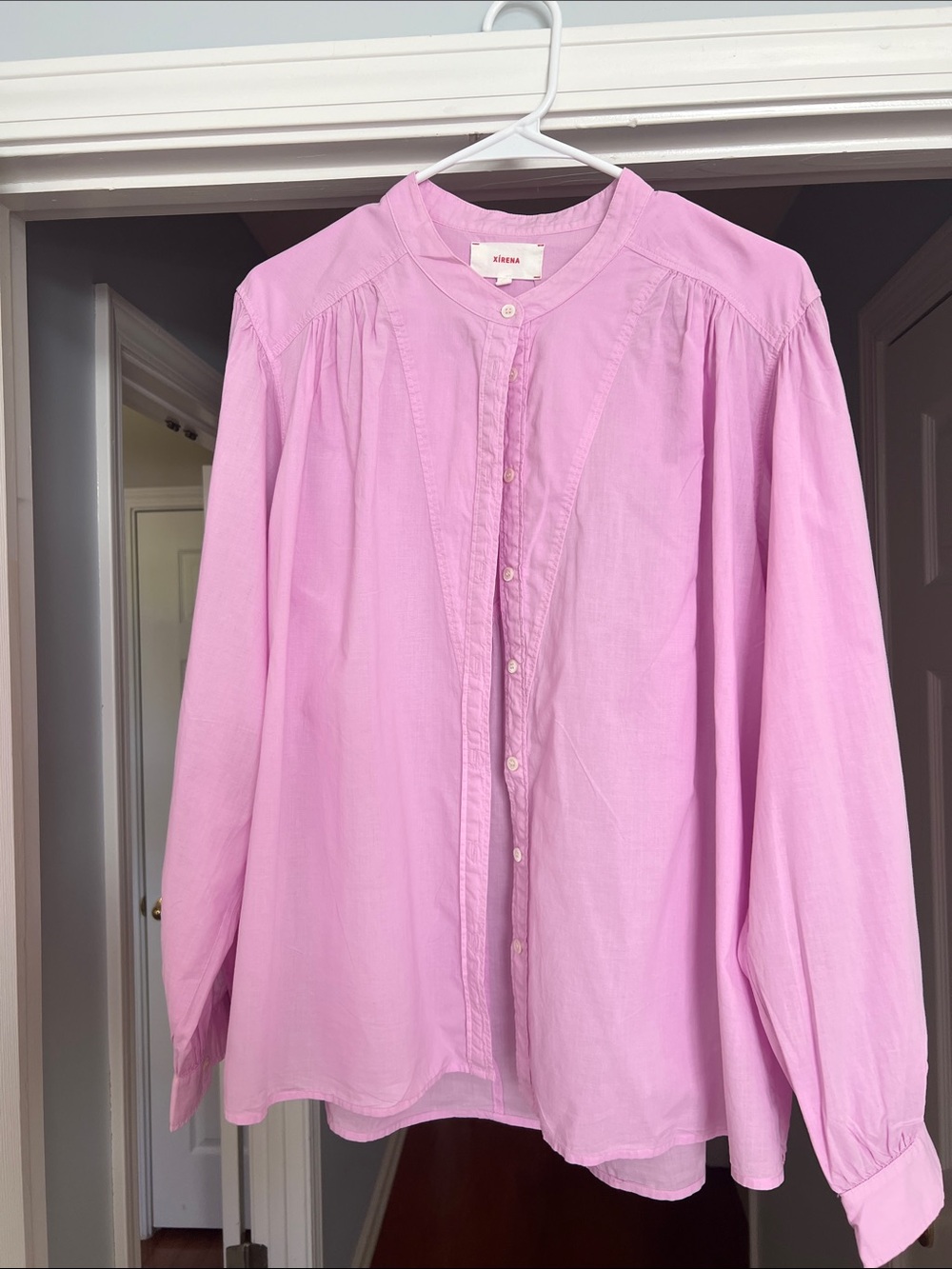 XiRENA Pink Button-Down Cotton Shirt